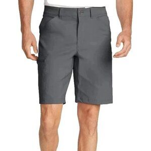 NEW Eddie Bauer Rainier 10” Tech Shorts Men’s 32 Cargo Outdoor Gray